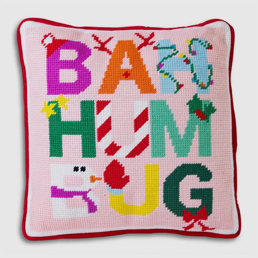 BAH HUMBUG Needlepoint Pillow