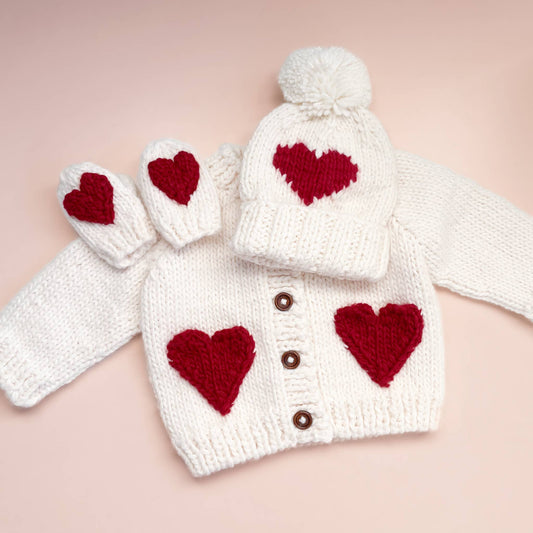 Kids Valentine’s Heart Beanie
