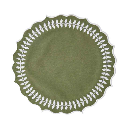 Fern Linen Round Placemats