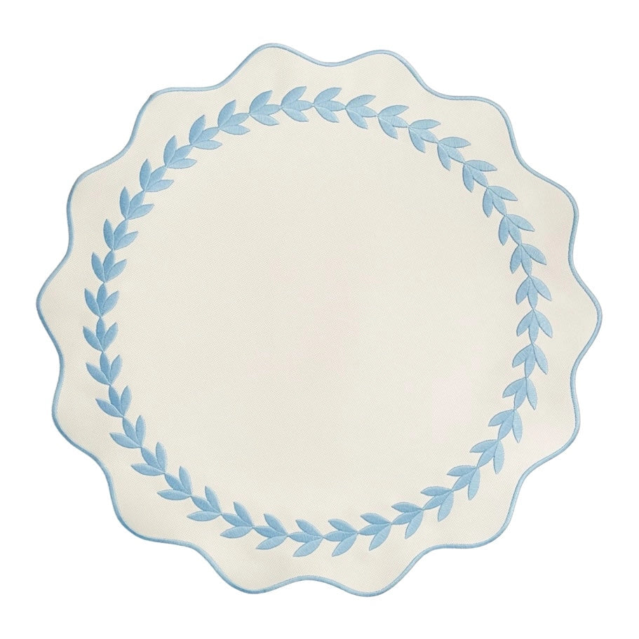 Blue & White Ivy Placemats