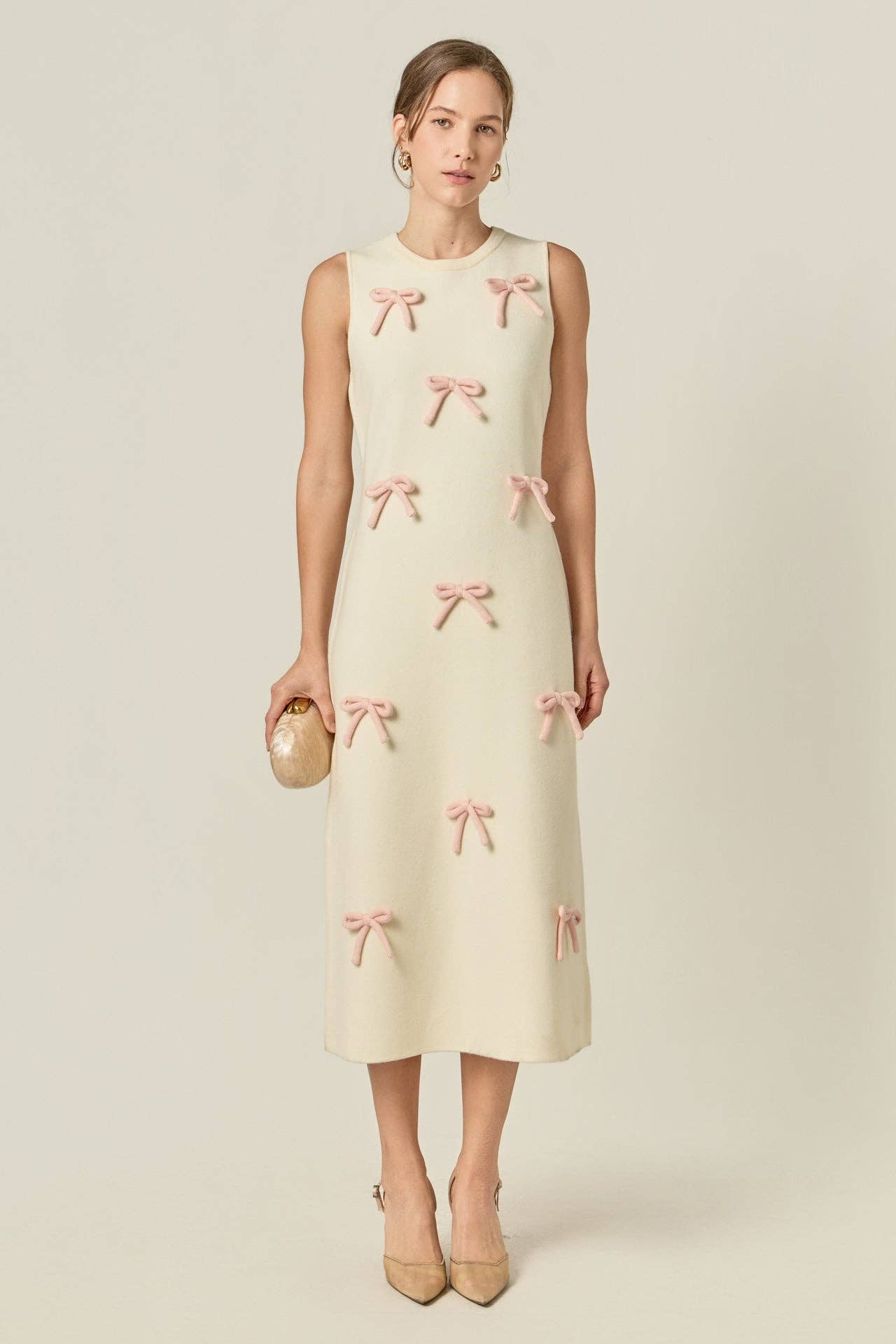 Lila Bow Midi Dress – The Little Bear