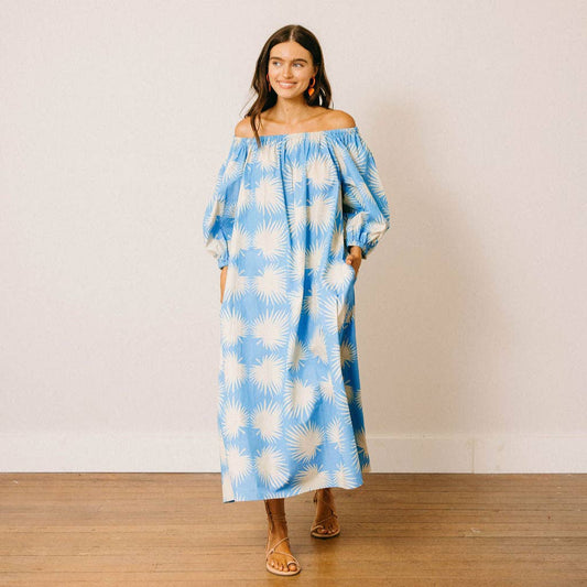Blue Palm Geo Ace Dress