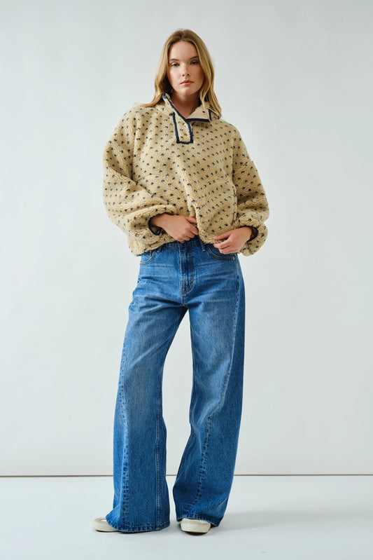 Heart Fleece Pullover