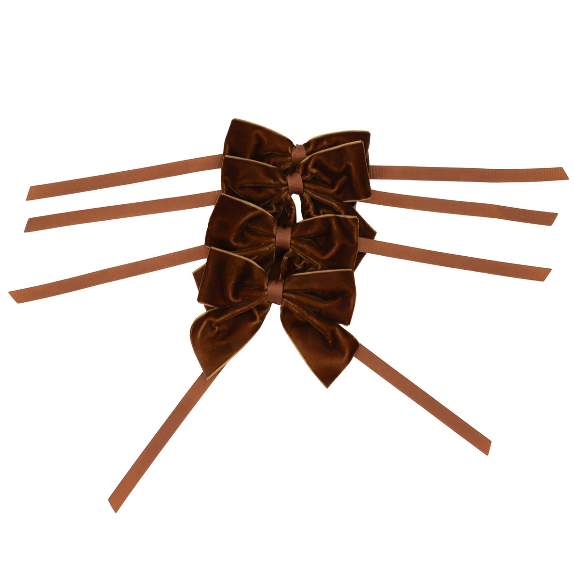 Chocolate Mini Velvet Napkin Bow Tie