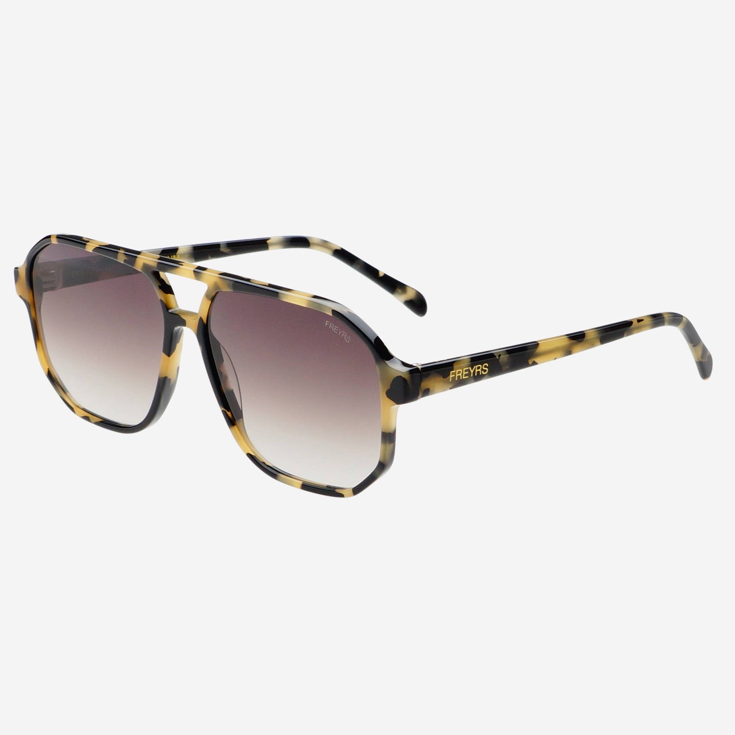 Billie Tortoise + Gray Unisex Aviator Sunglasses