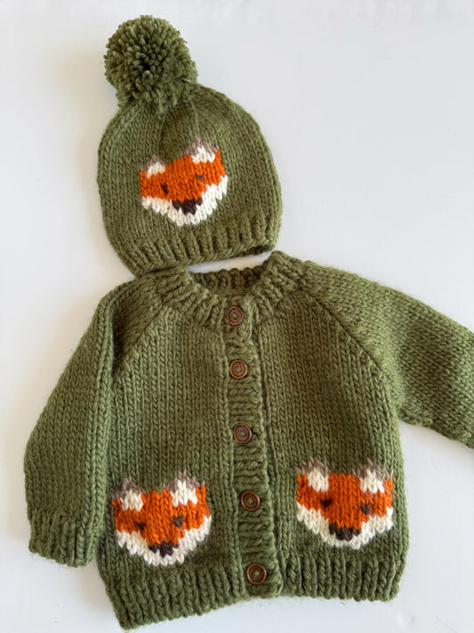 Woodland Fox Baby Cardigan
