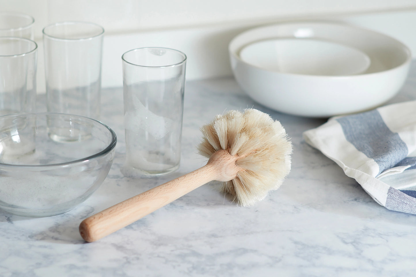 Natural Horse Hair Dish Brush