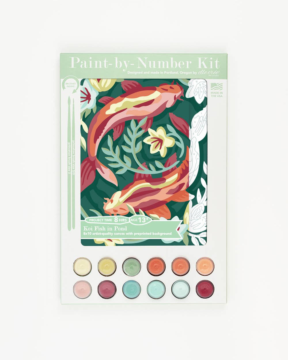 Koi Fish in Pond Paint-by-Number Kit