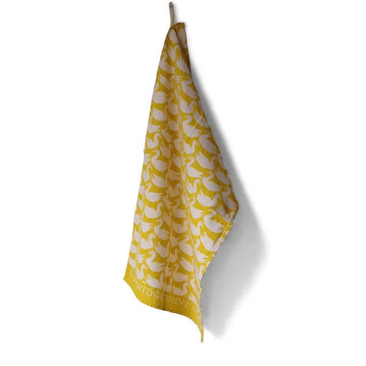 Acid Yellow Ducks Tea Towel