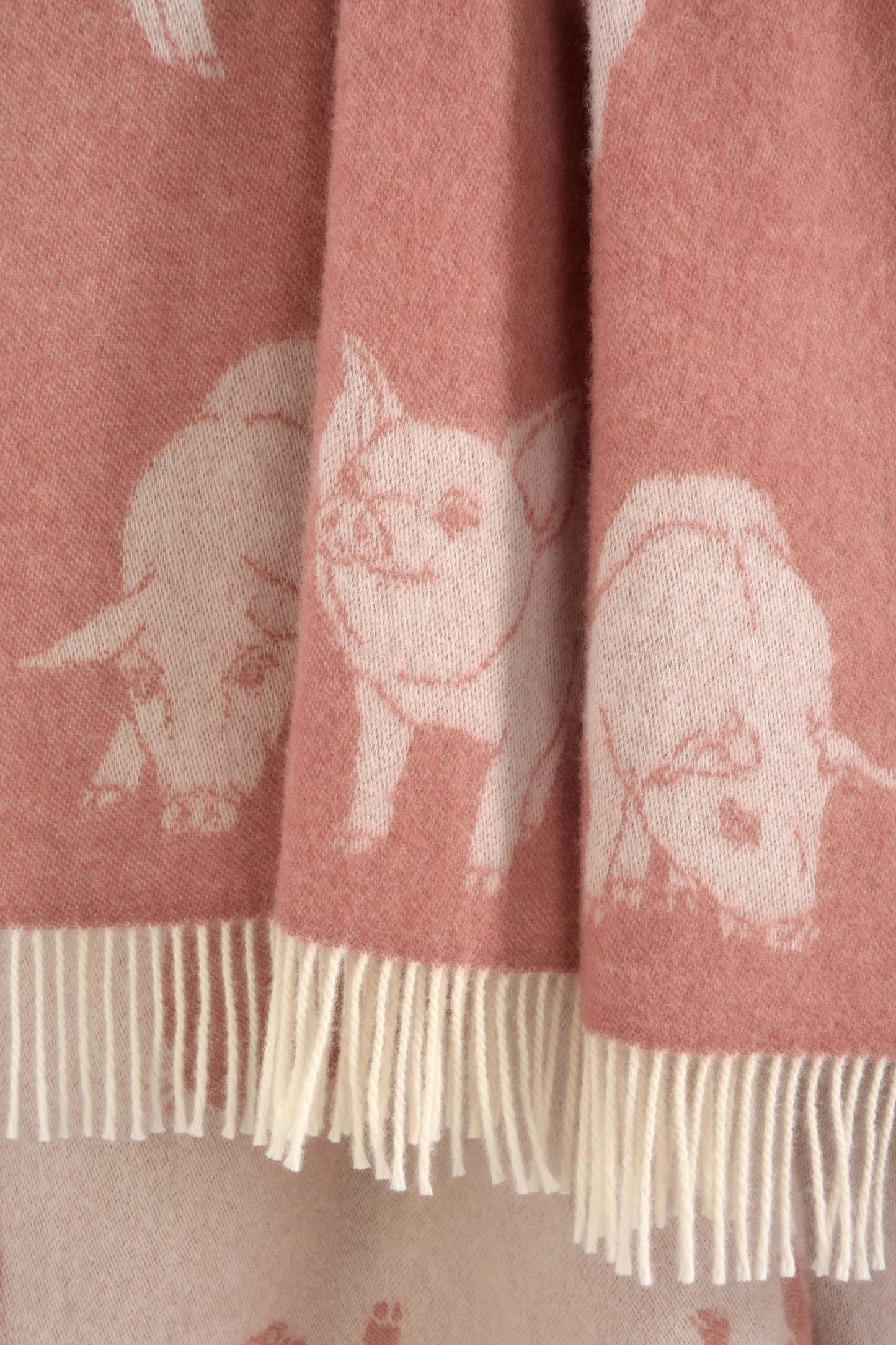 Piglet Pink Pure Wool Throw