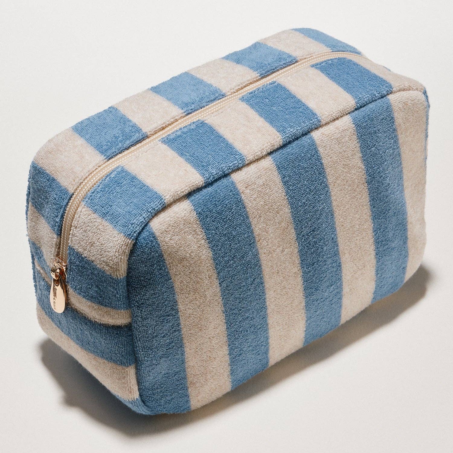 Striped Terry Fabric Travel Pouch