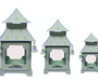 Sage Green & Lavender Tulip Pagoda Lantern