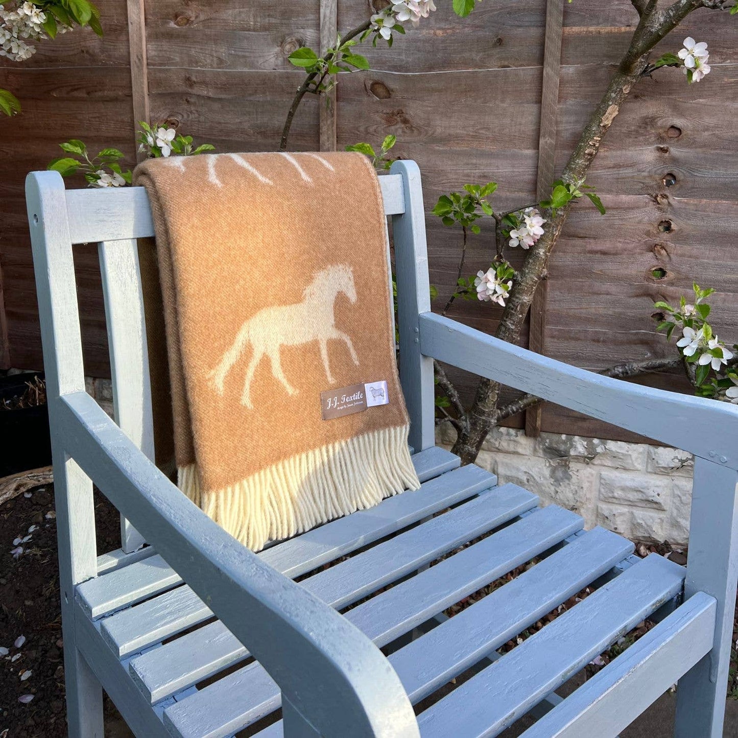 Brown Horse Wool Throw