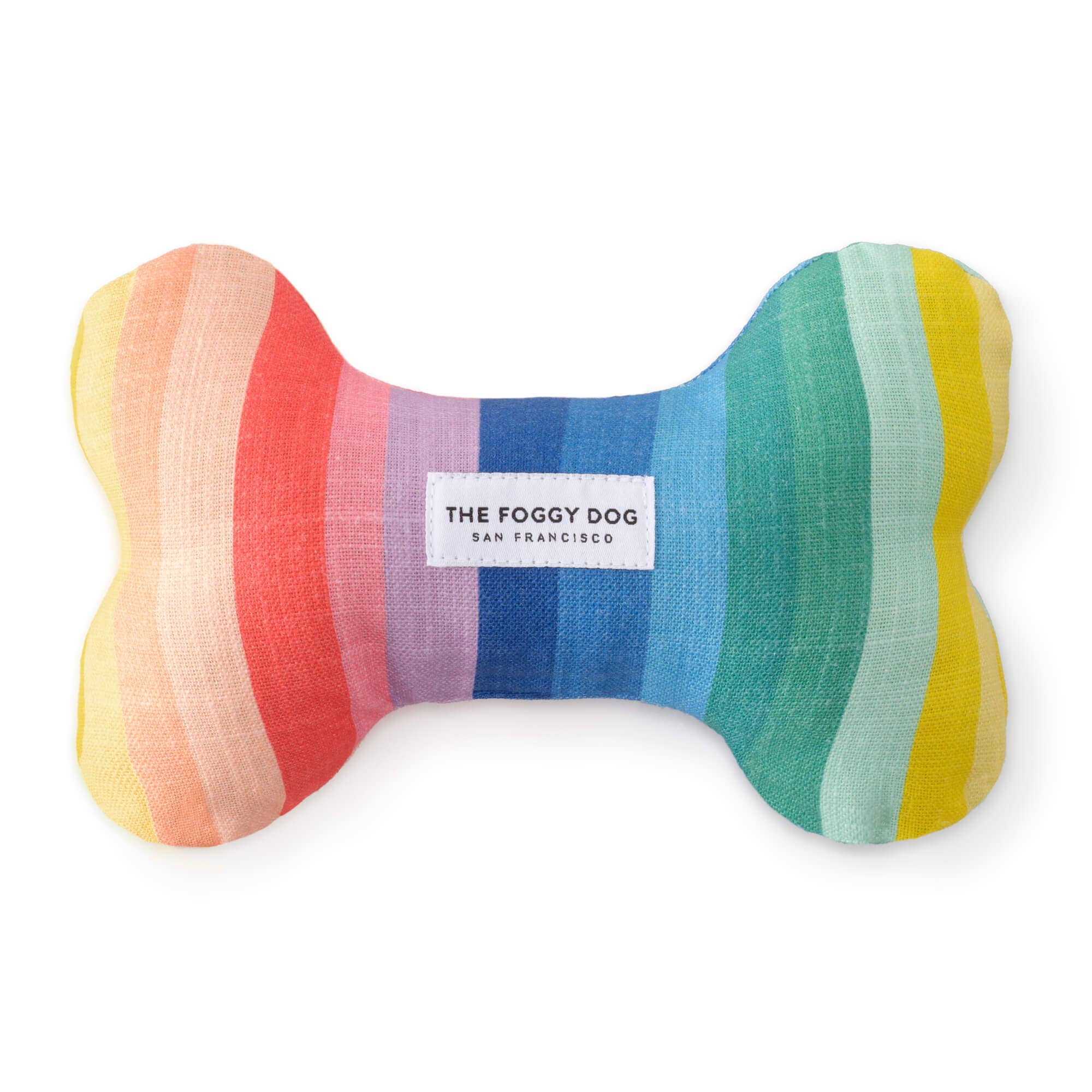 Over the Rainbow Dog Bone Squeaky Toy