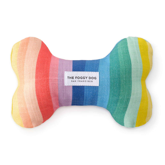 Over the Rainbow Dog Bone Squeaky Toy