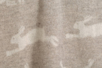 Hares Soft Brown Pure Wool Throw