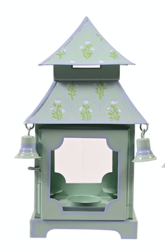 Sage Green & Lavender Tulip Pagoda Lantern