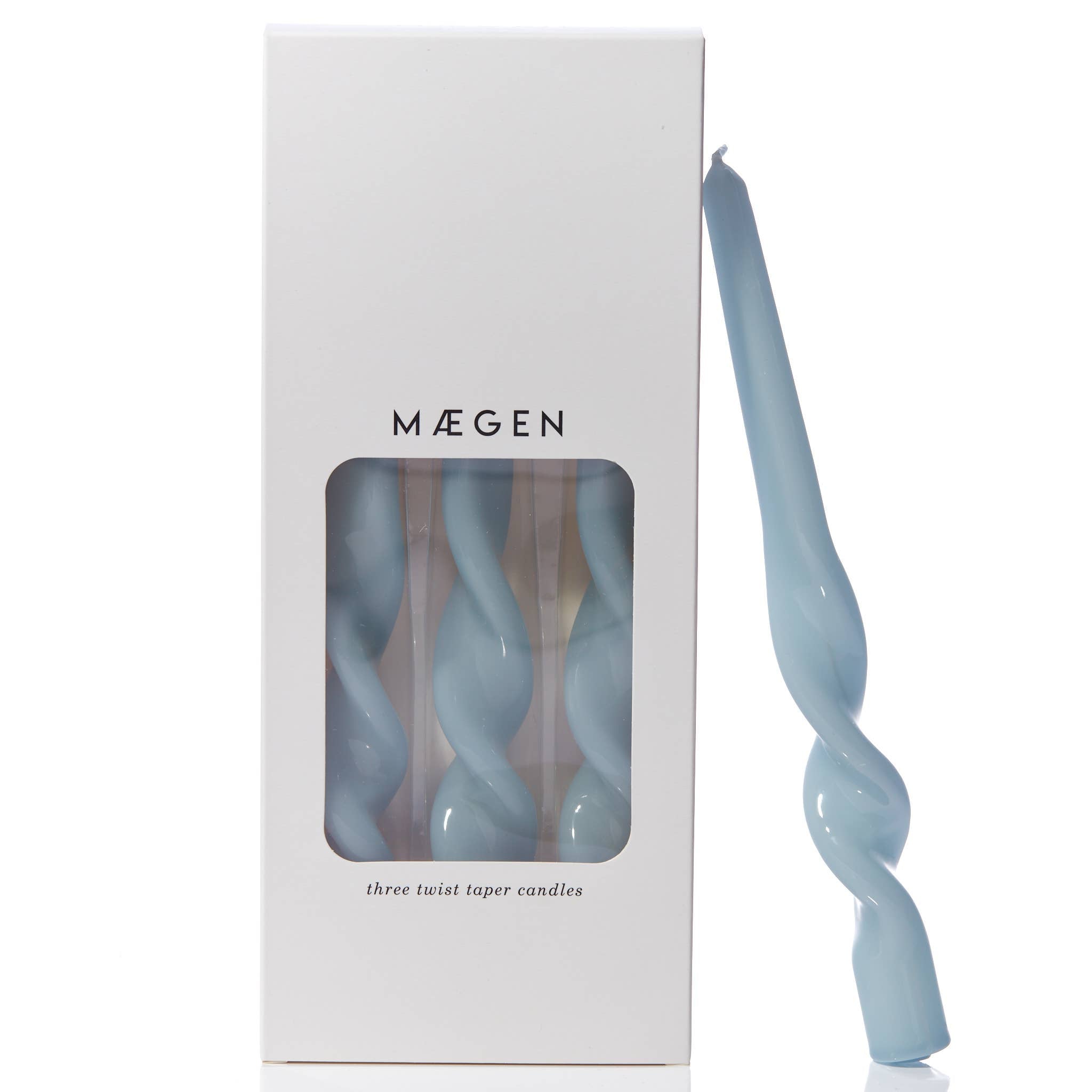 MÆGEN Twist Taper Candles - Cornflower Blue