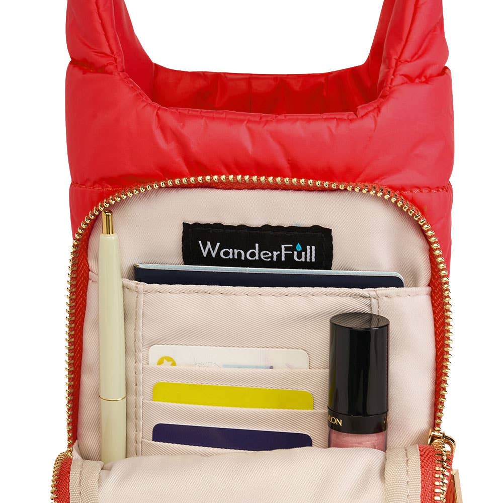 Poppy Red HydroBag® with Poppy & White Striped Strap
