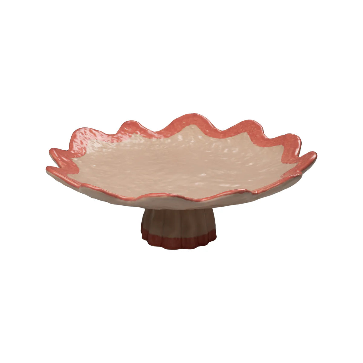 Pink & Red Rickrack Cake Plate