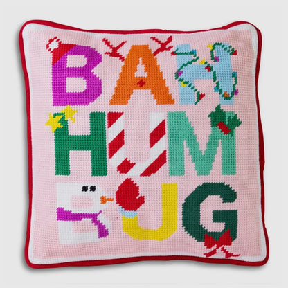 BAH HUMBUG Needlepoint Pillow