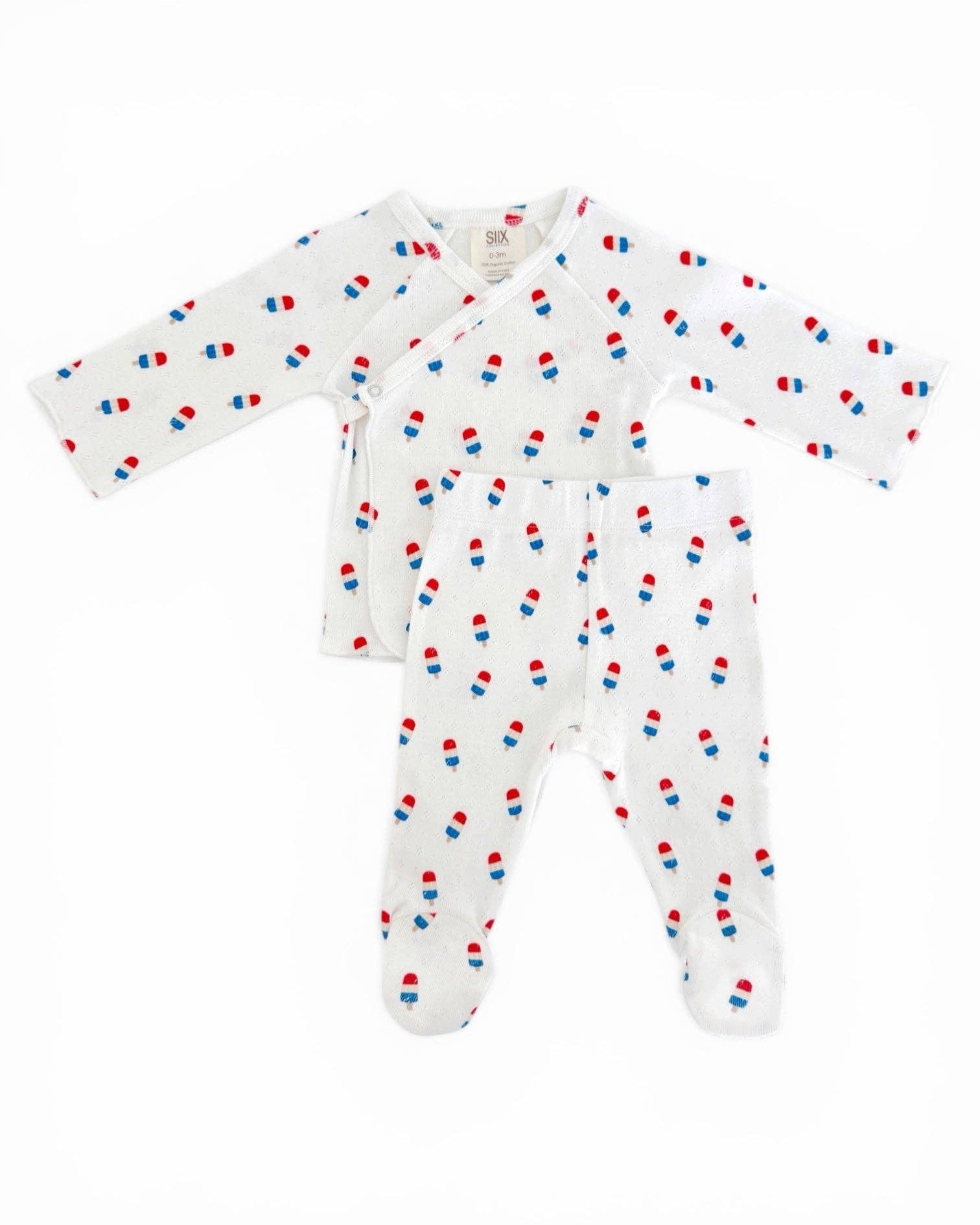 Popsicle Print Organic Pointelle Newborn Set