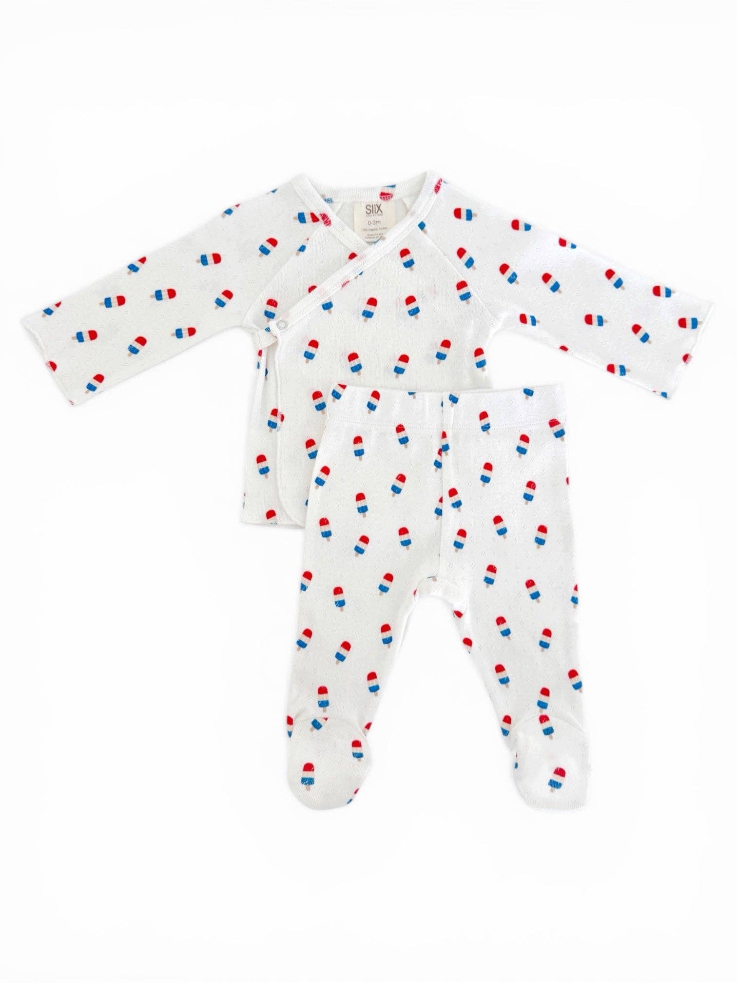 Popsicle Print Organic Pointelle Newborn Set