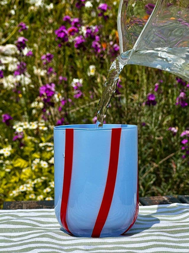 Atina Glassware - Blue & Red