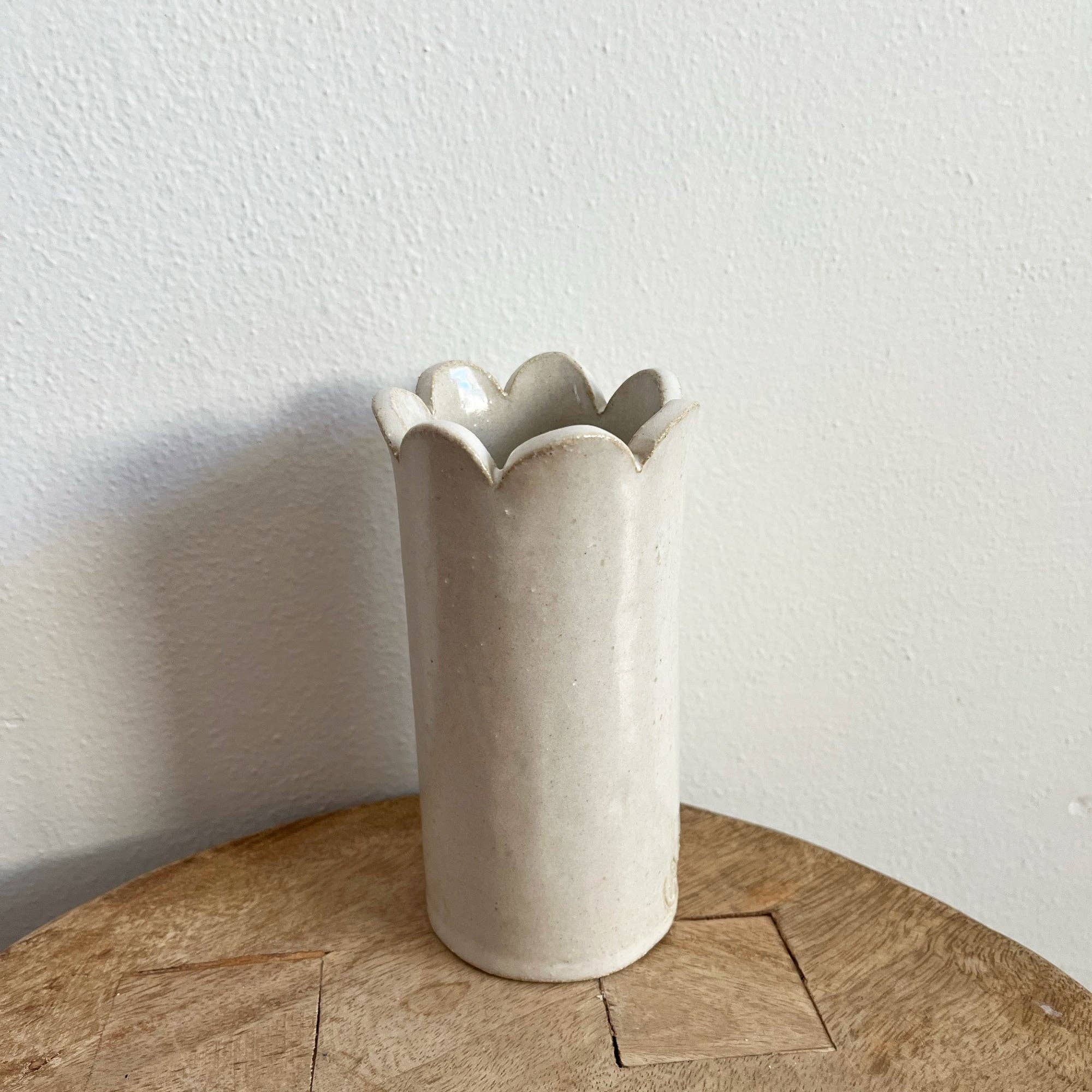 Scallop Stoneware Vase