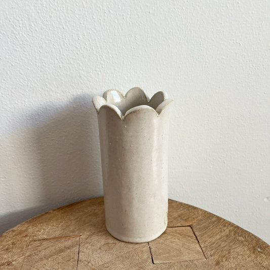 Scallop Stoneware Vase