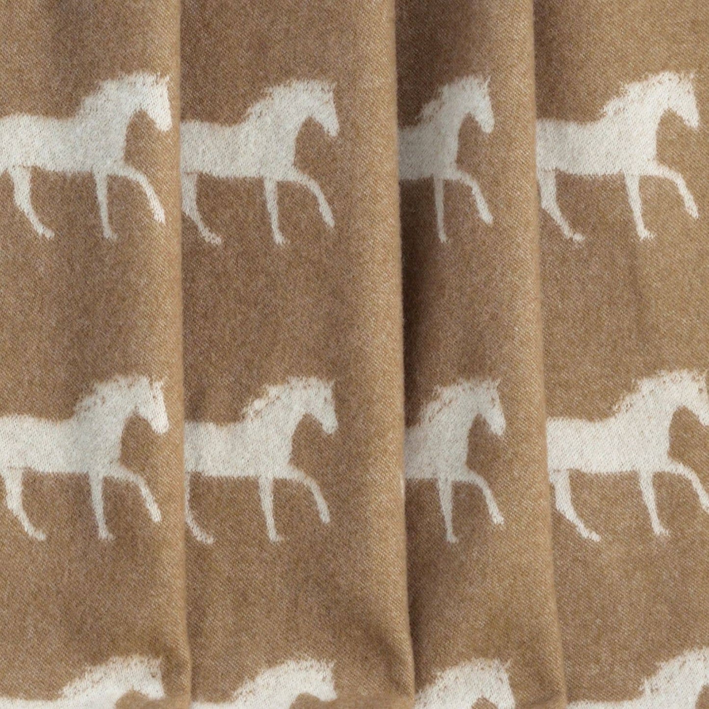 Brown Horse Wool Throw