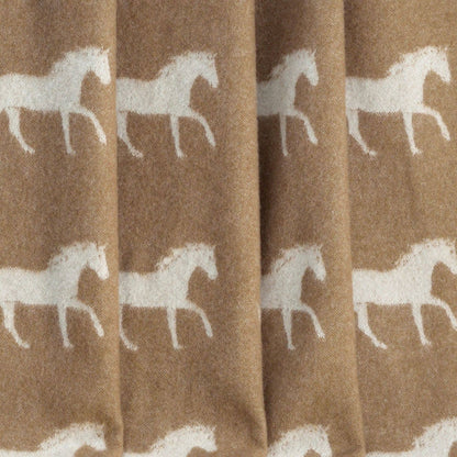 Brown Horse Wool Throw