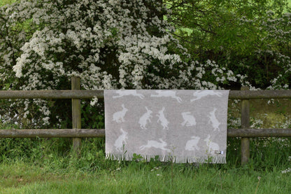 Hares Soft Brown Pure Wool Throw
