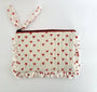 Handmade Ruffled Hearts Quilted Pouch