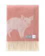 Piglet Pink Pure Wool Throw