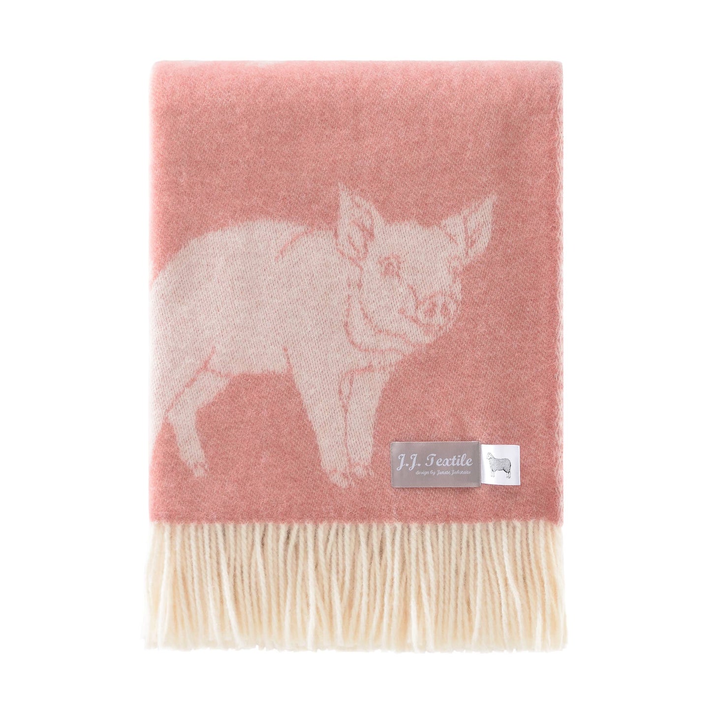 Piglet Pink Pure Wool Throw