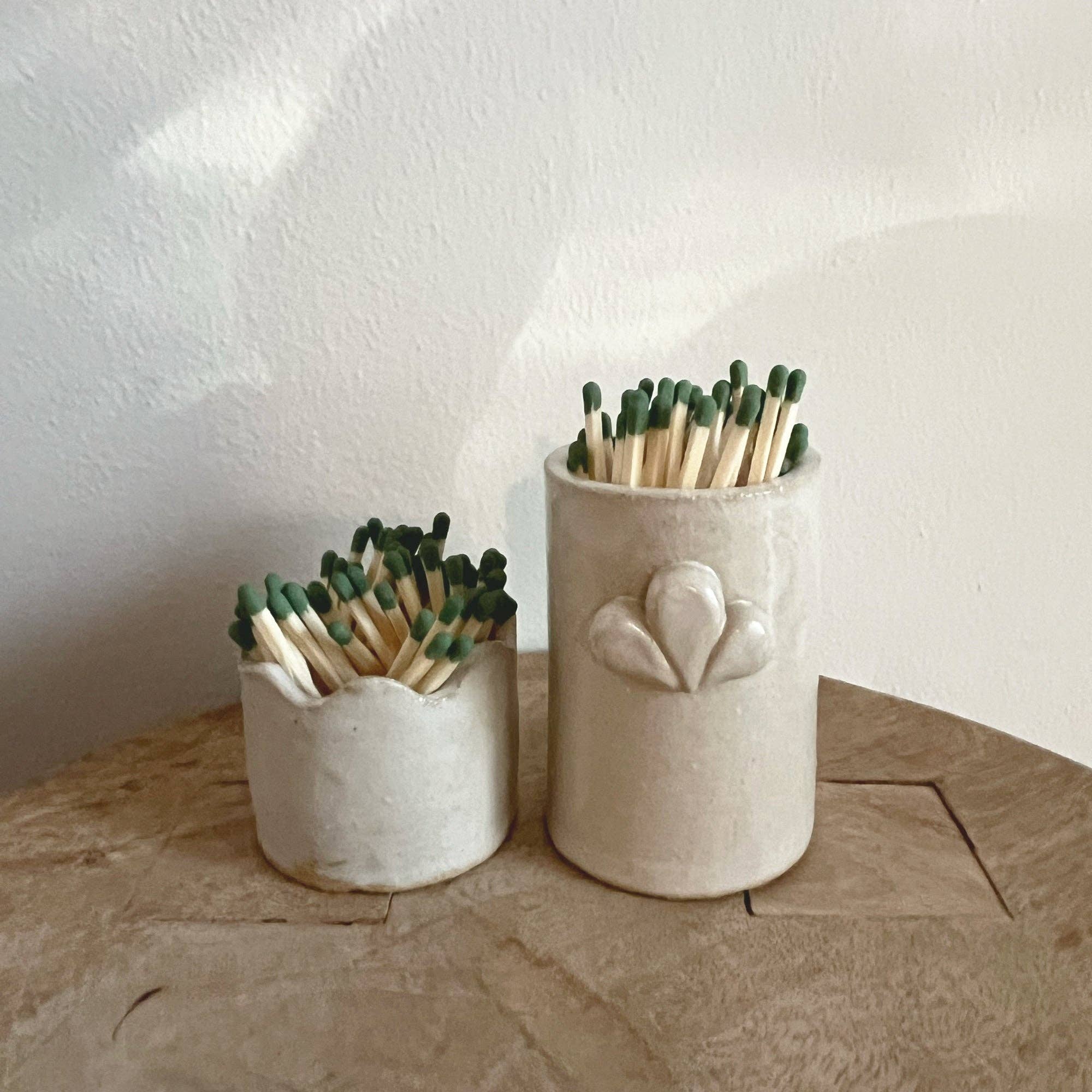 Stoneware Match Holders