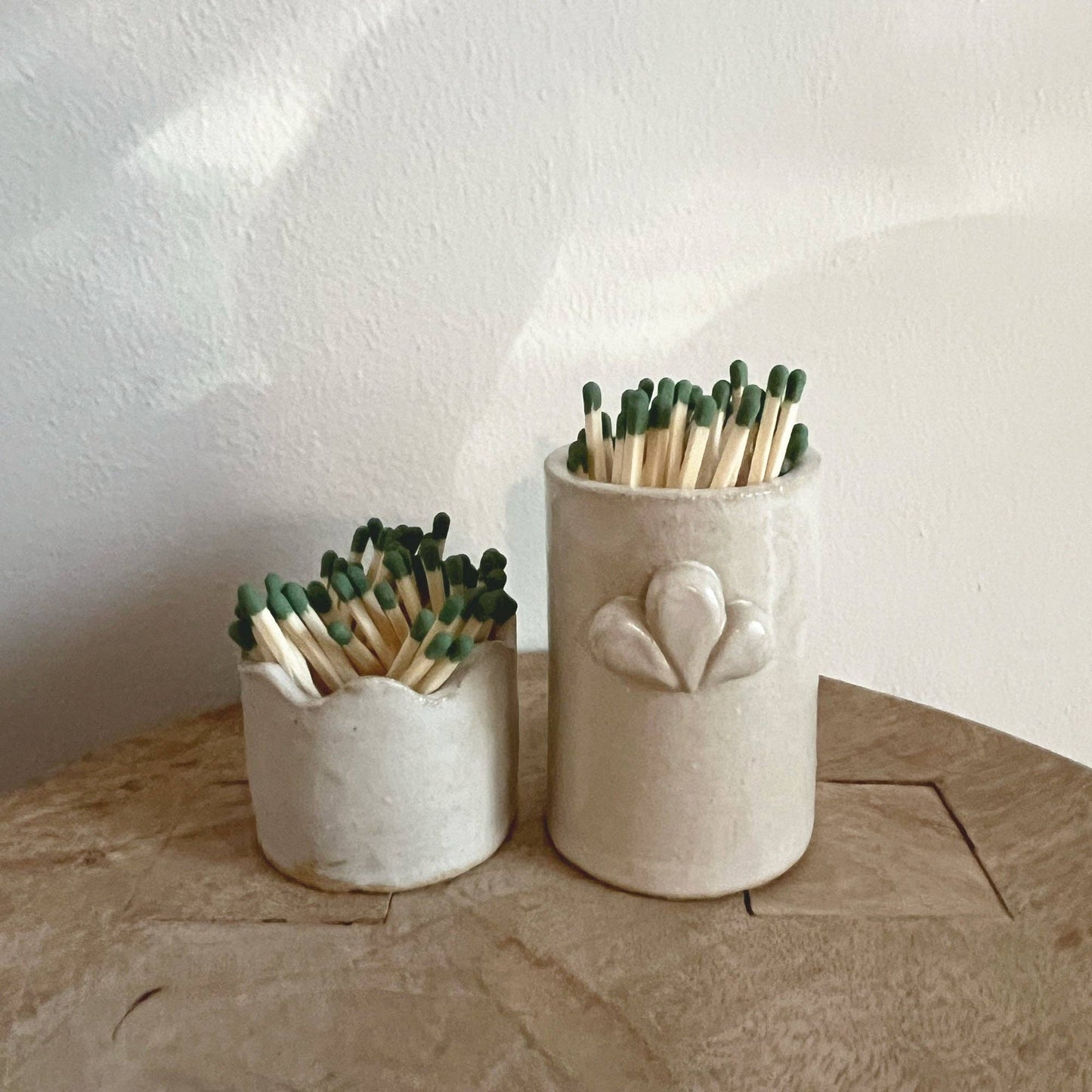 Stoneware Match Holders