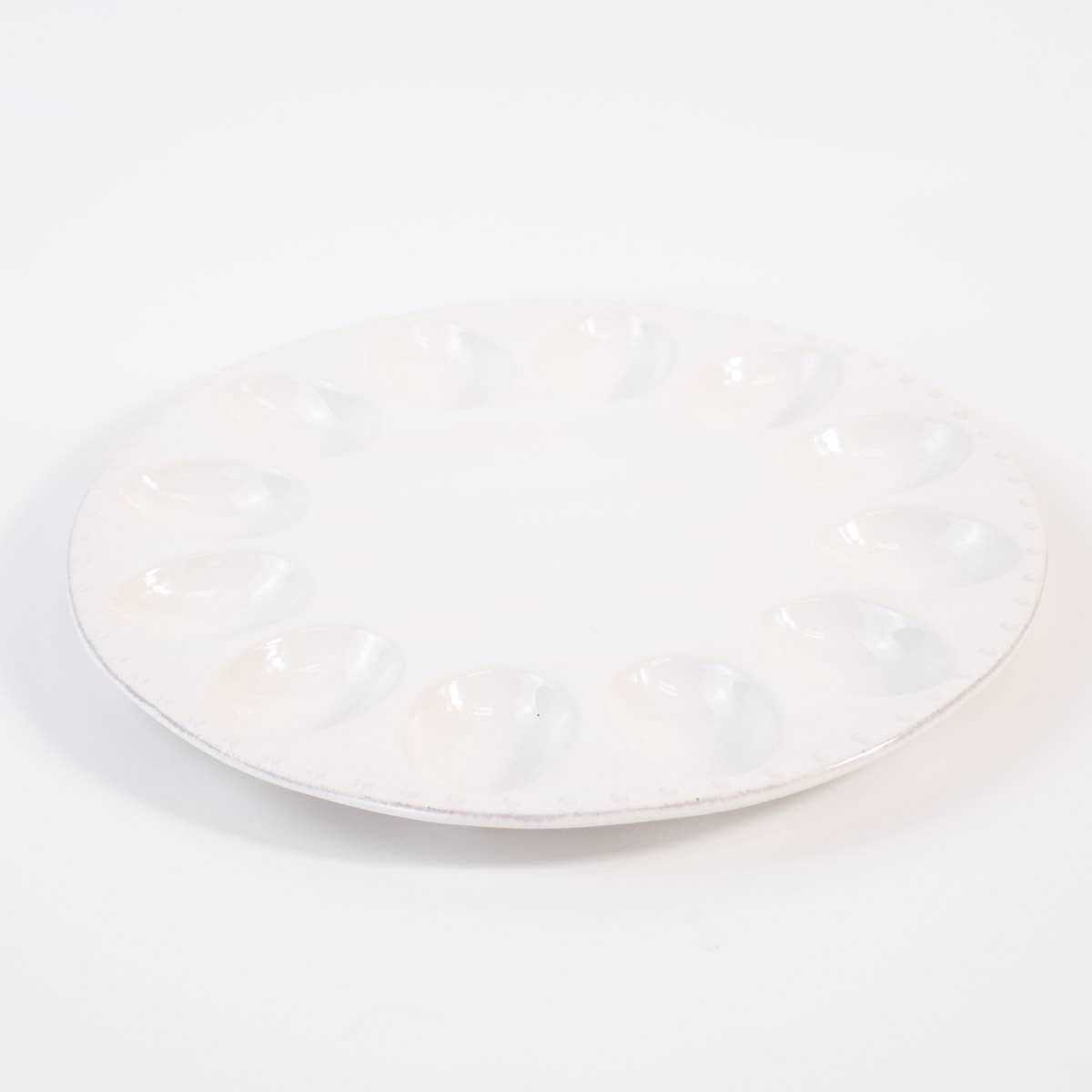 Antique White Deviled Egg Platter
