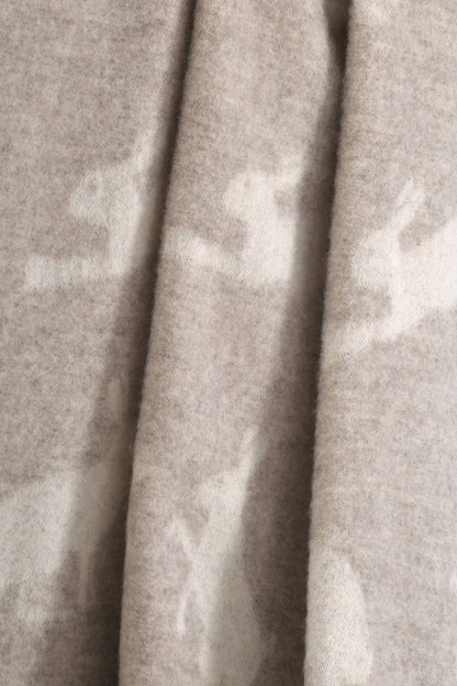 Hares Soft Brown Pure Wool Throw