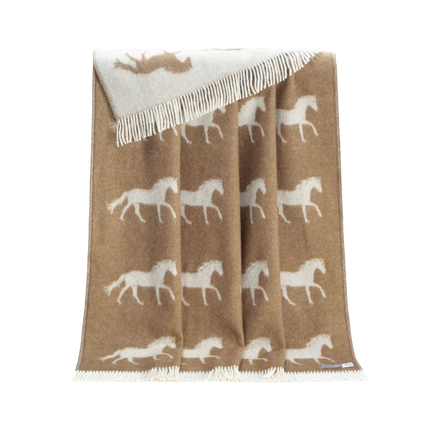 Brown Horse Wool Throw