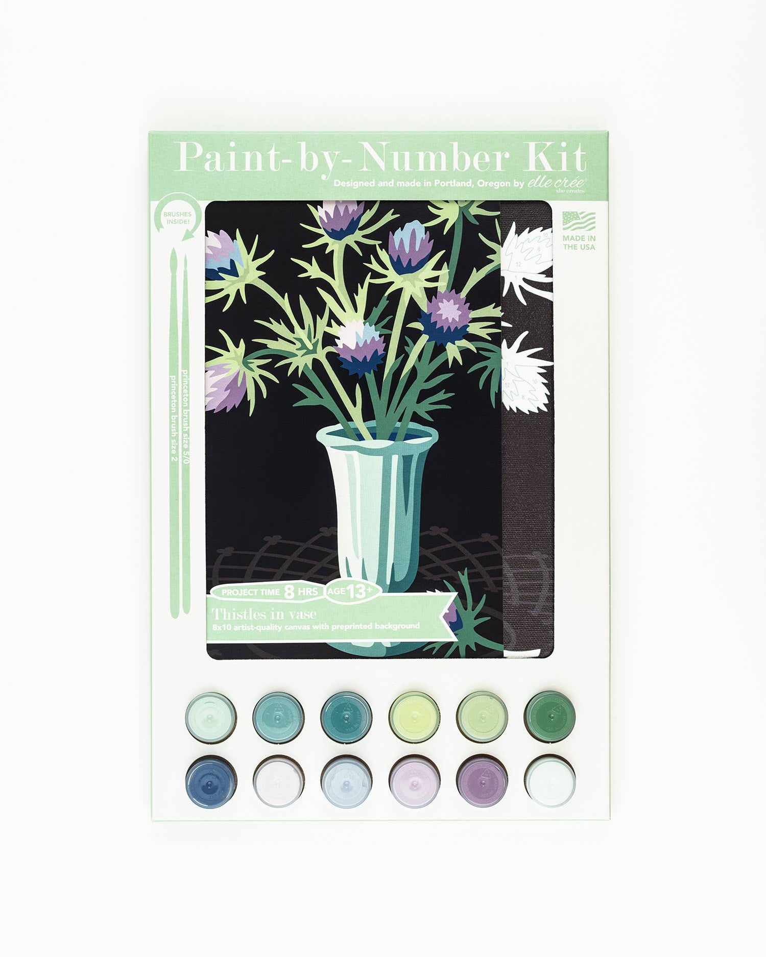 Thistles in Vase Paint-by-Number Kit