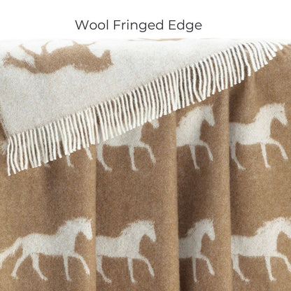Brown Horse Wool Throw