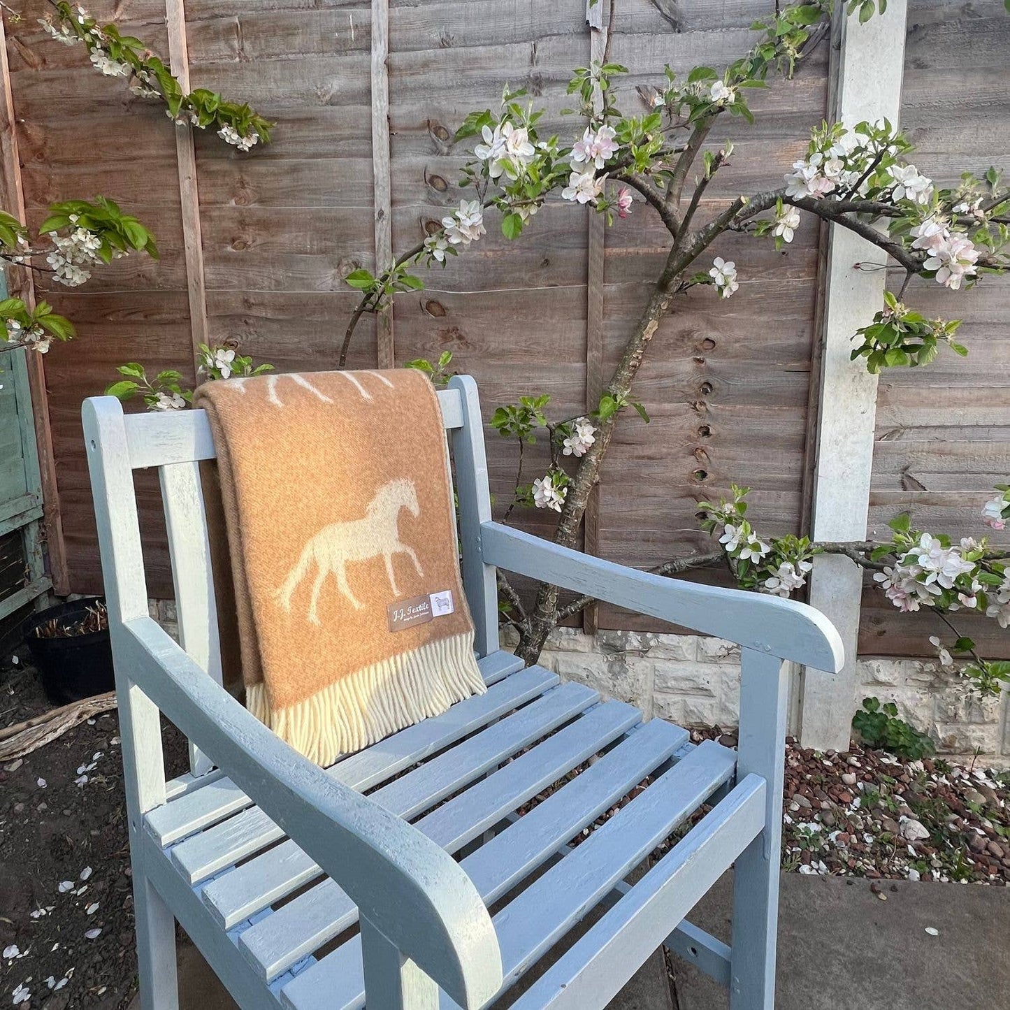 Brown Horse Wool Throw