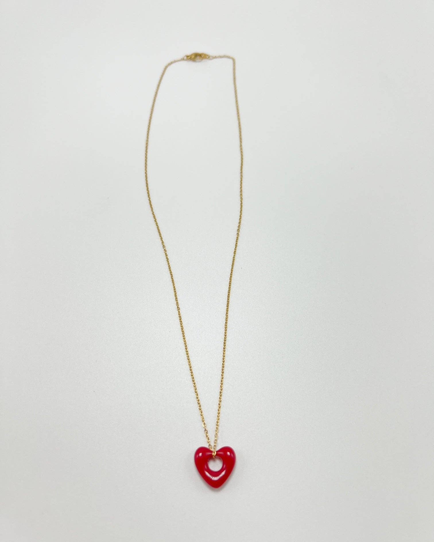 Signature Heart Necklace In Red