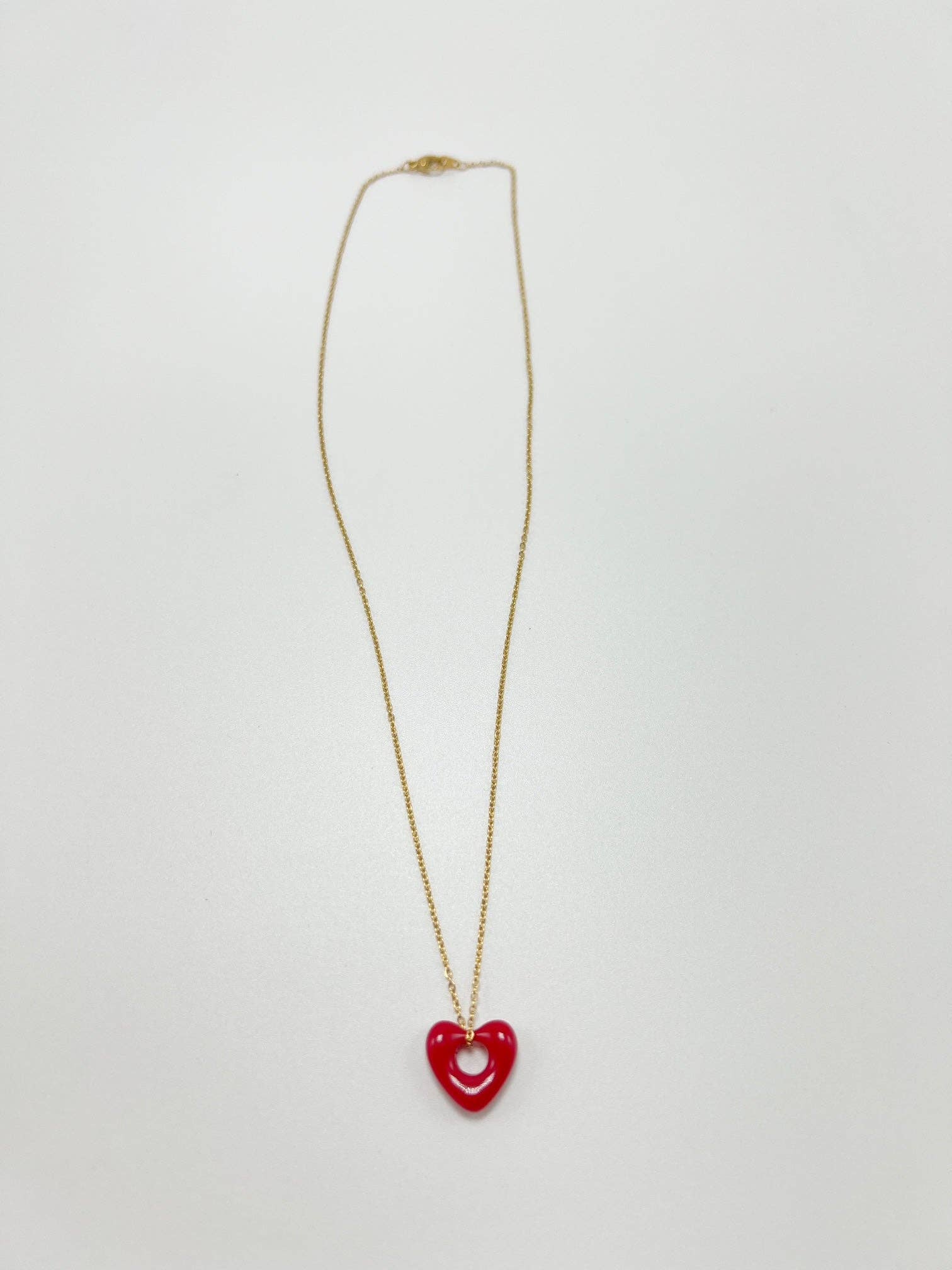 Signature Heart Necklace In Red