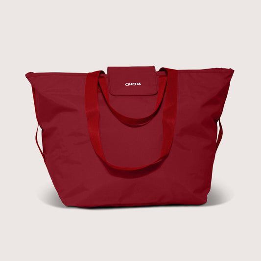 The Nylon Zip-All Tote By Cincha In Cherry