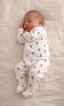 Popsicle Print Organic Pointelle 2-Way Zip Footie