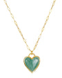 Aventurine Framed Heart Necklace