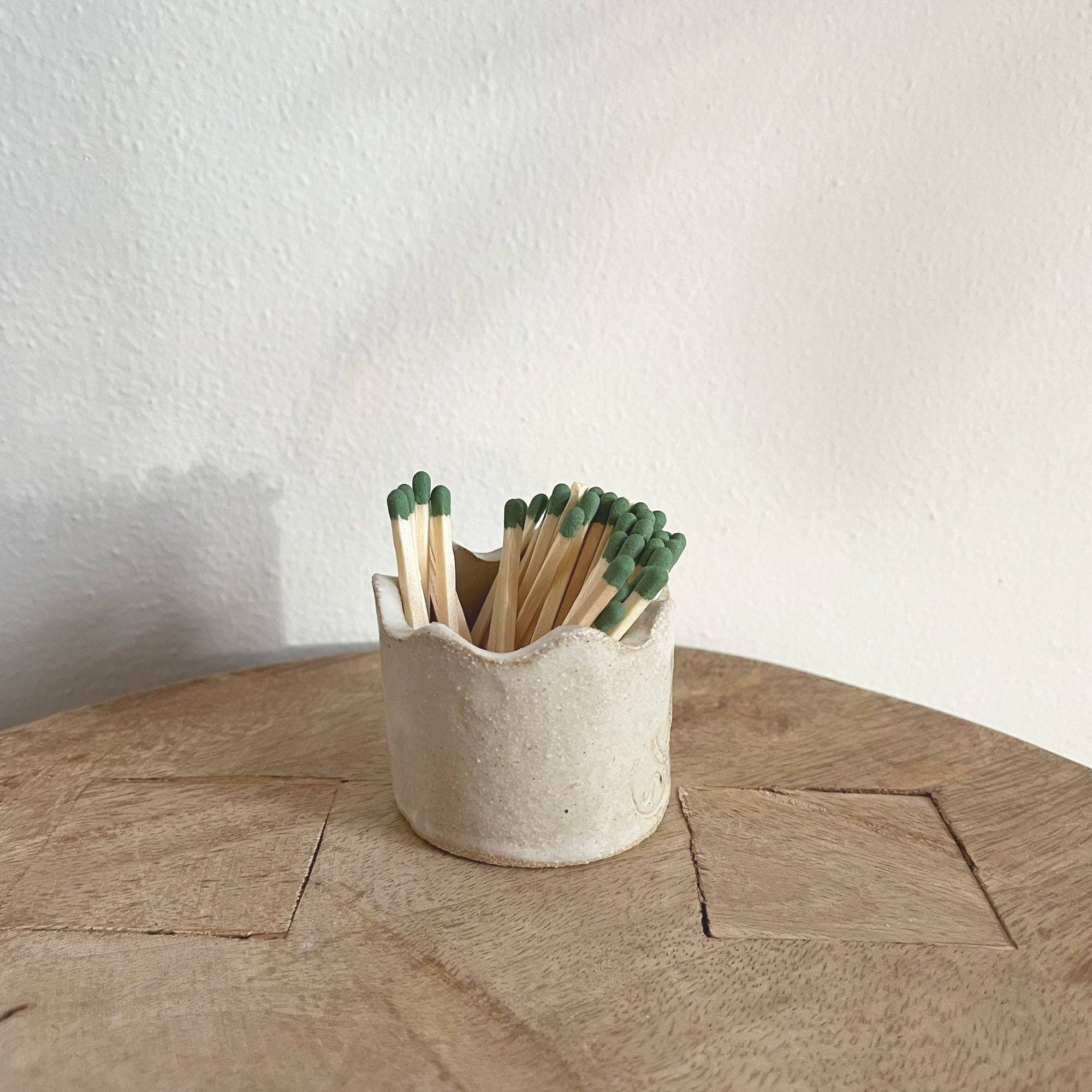 Stoneware Match Holders
